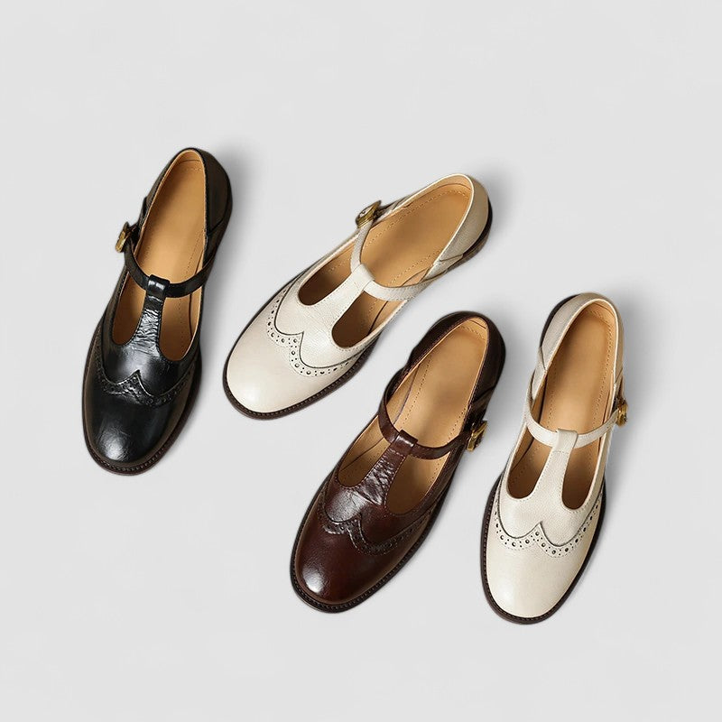 Geraldine | T-Strap Brogue Mary Janes
