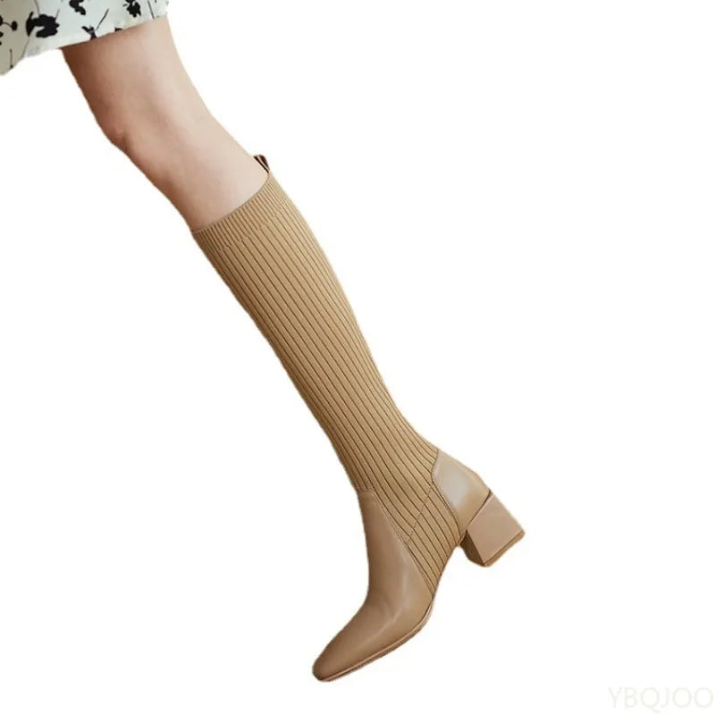 Odessa | Block Heel Knee Boots