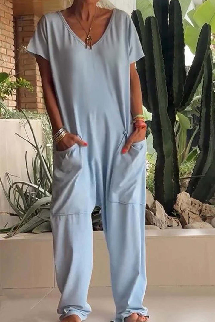 Serena – Wide-Leg V-Neck Jumpsuit
