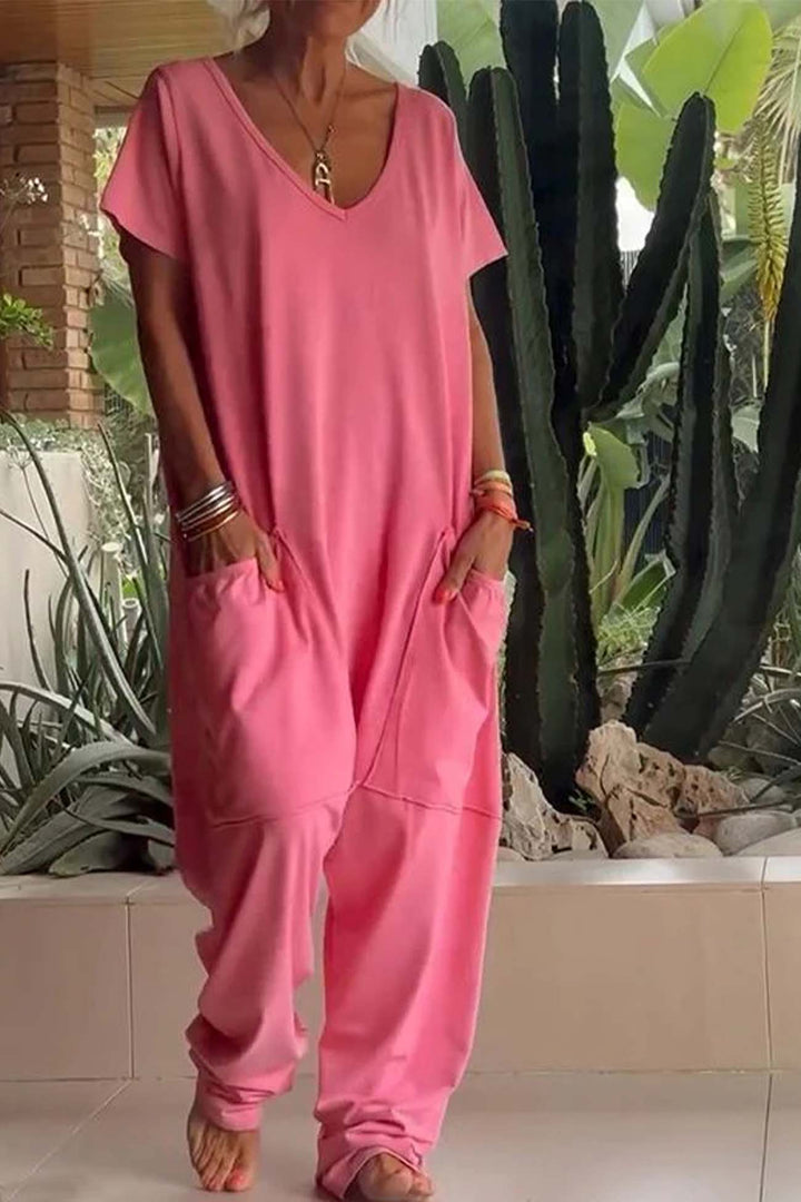 Serena – Wide-Leg V-Neck Jumpsuit