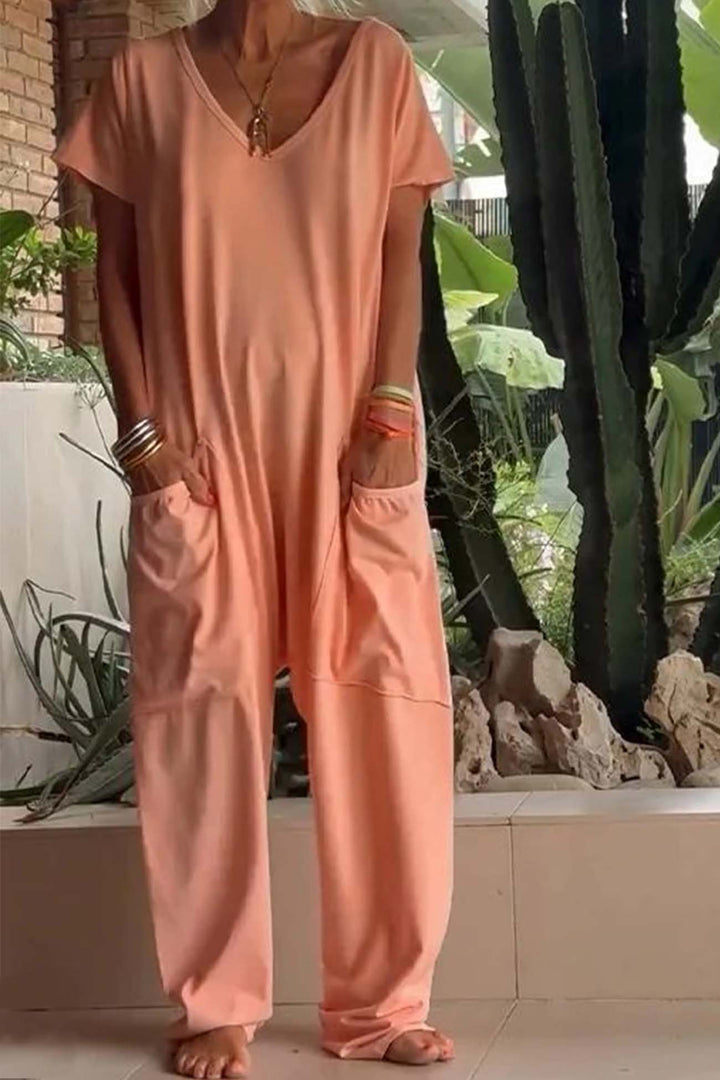 Serena – Wide-Leg V-Neck Jumpsuit