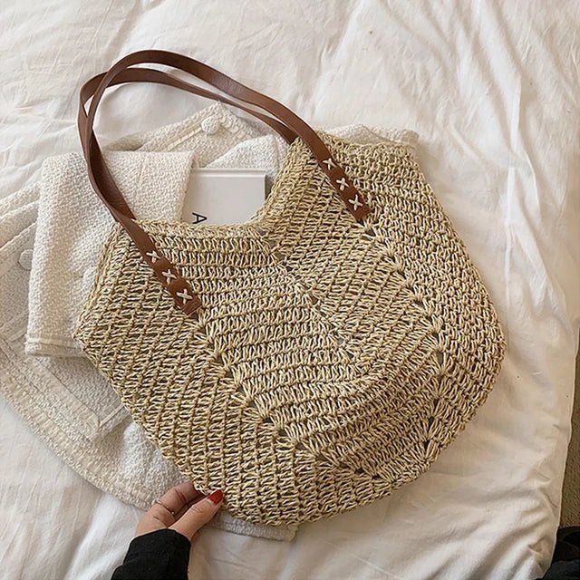 Holly – Boho Straw Shoulder Bag