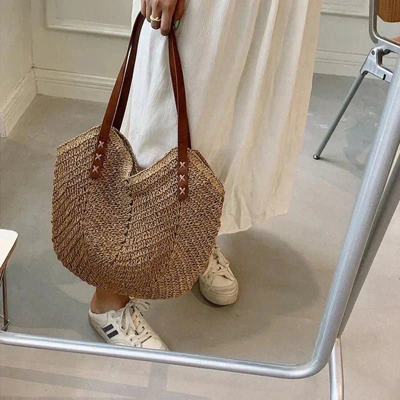 Holly – Boho Straw Shoulder Bag