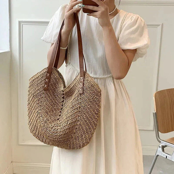 Holly – Boho Straw Shoulder Bag