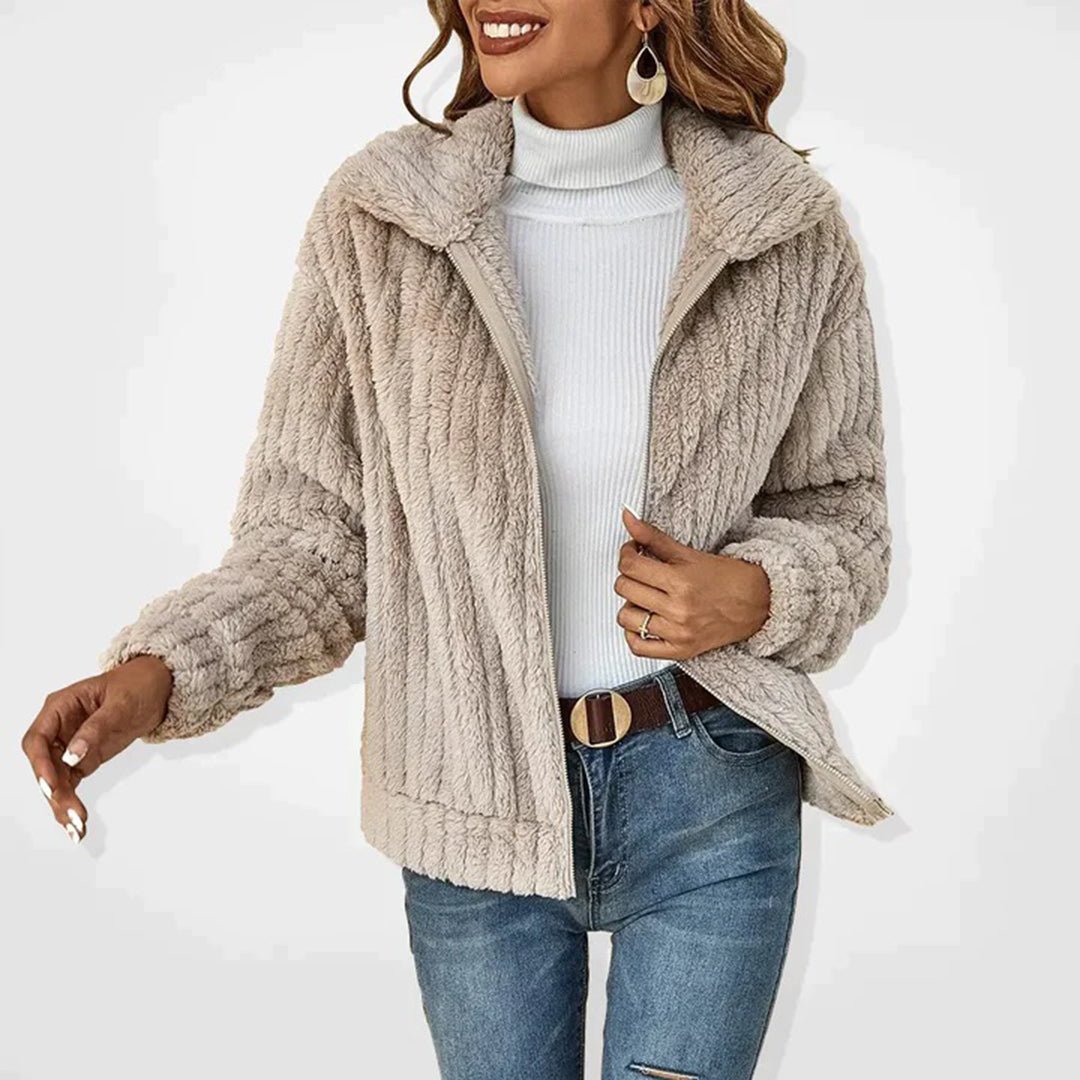 Veron – Longline Fleece Vest with Stand-Up Collar