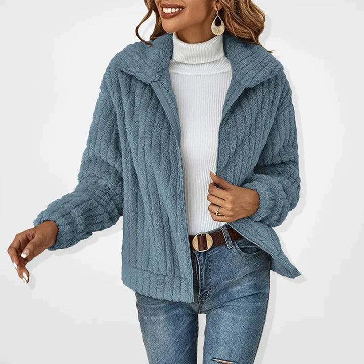 Veron – Longline Fleece Vest with Stand-Up Collar