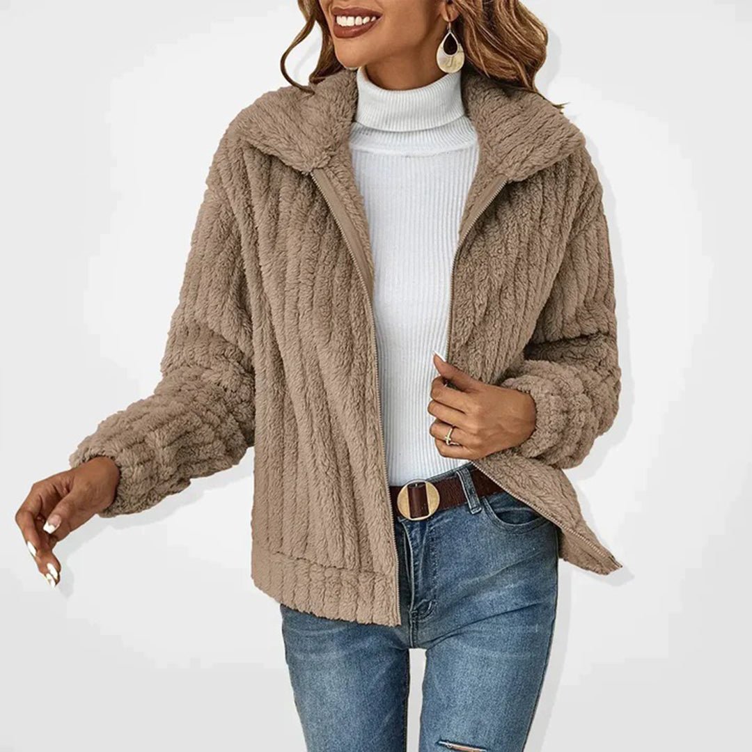 Veron – Longline Fleece Vest with Stand-Up Collar