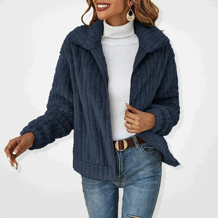 Veron – Longline Fleece Vest with Stand-Up Collar