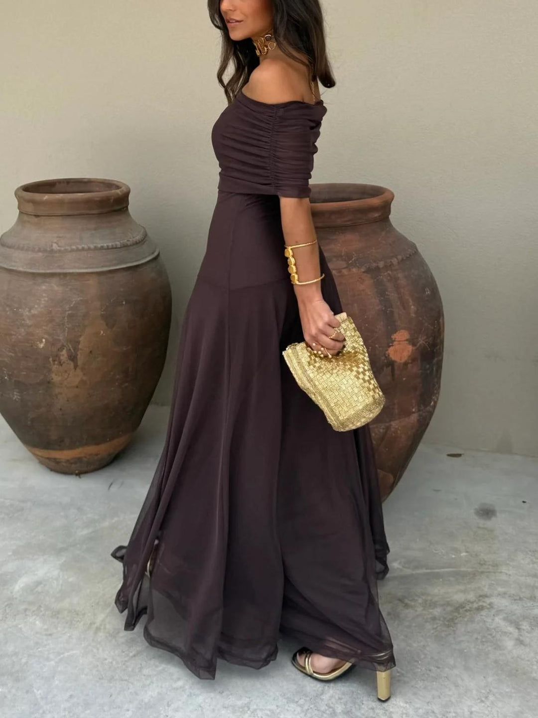 Madison | Elegant Off-Shoulder Maxi Dress