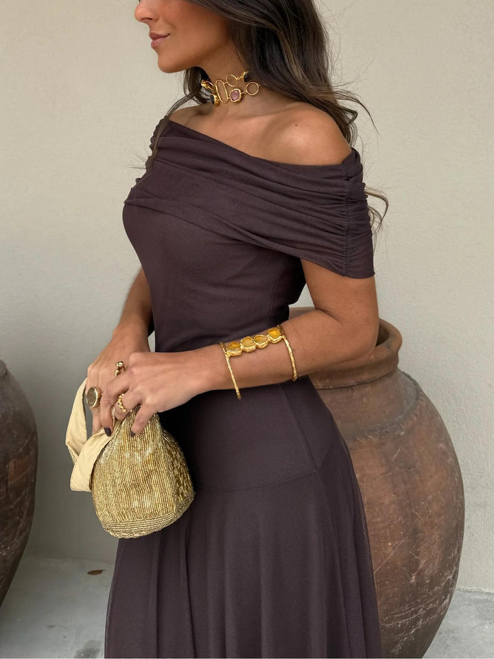 Madison | Elegant Off-Shoulder Maxi Dress