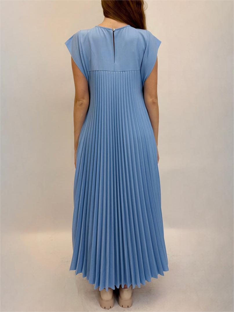 Sandra – Pleated Maxi Dress with Pockets