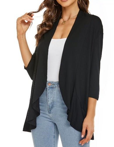 Ciera – Open-Front Shrug with Draped Fit