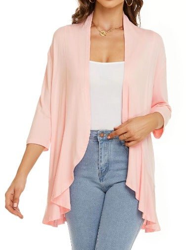 Ciera – Open-Front Shrug with Draped Fit