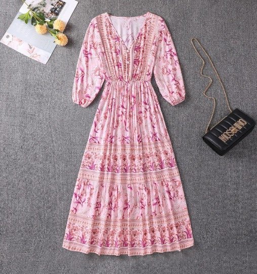 Marino – Boho Tiered Paisley Maxi Dress