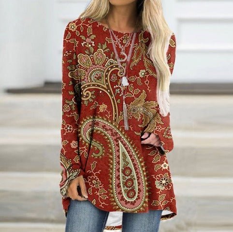 Kiarra – Floral Art Button-Down Shirt