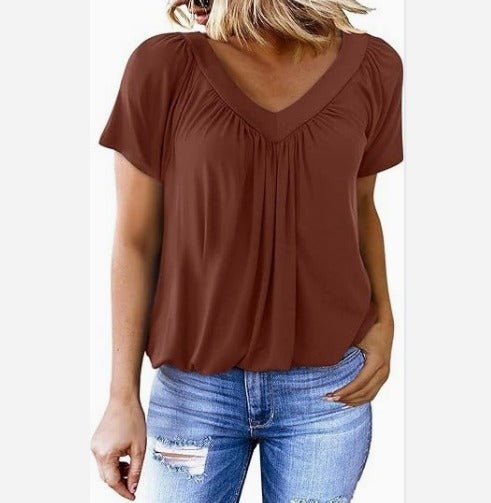 Maureen – V-Neck Short Sleeve Tee
