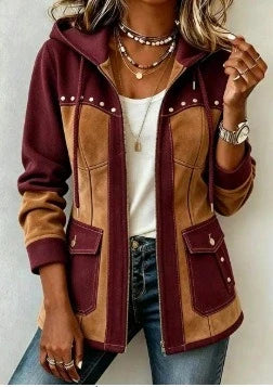 BROOKE | COLOR-BLOCK HOODED JACKET