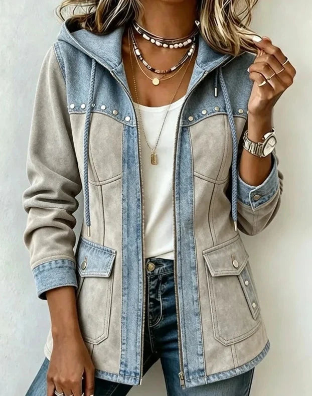 BROOKE | COLOR-BLOCK HOODED JACKET
