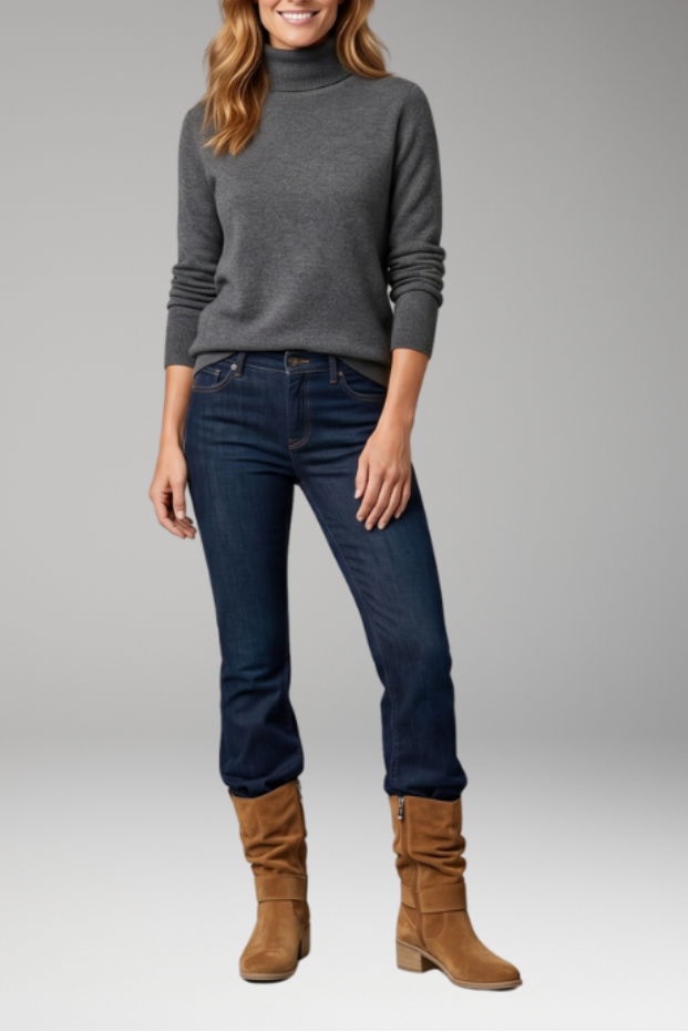 Emma | Boots with Side Zippers and Slouchy Fit