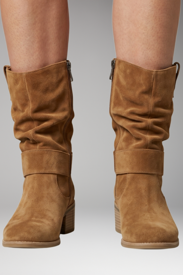 Emma | Boots with Side Zippers and Slouchy Fit