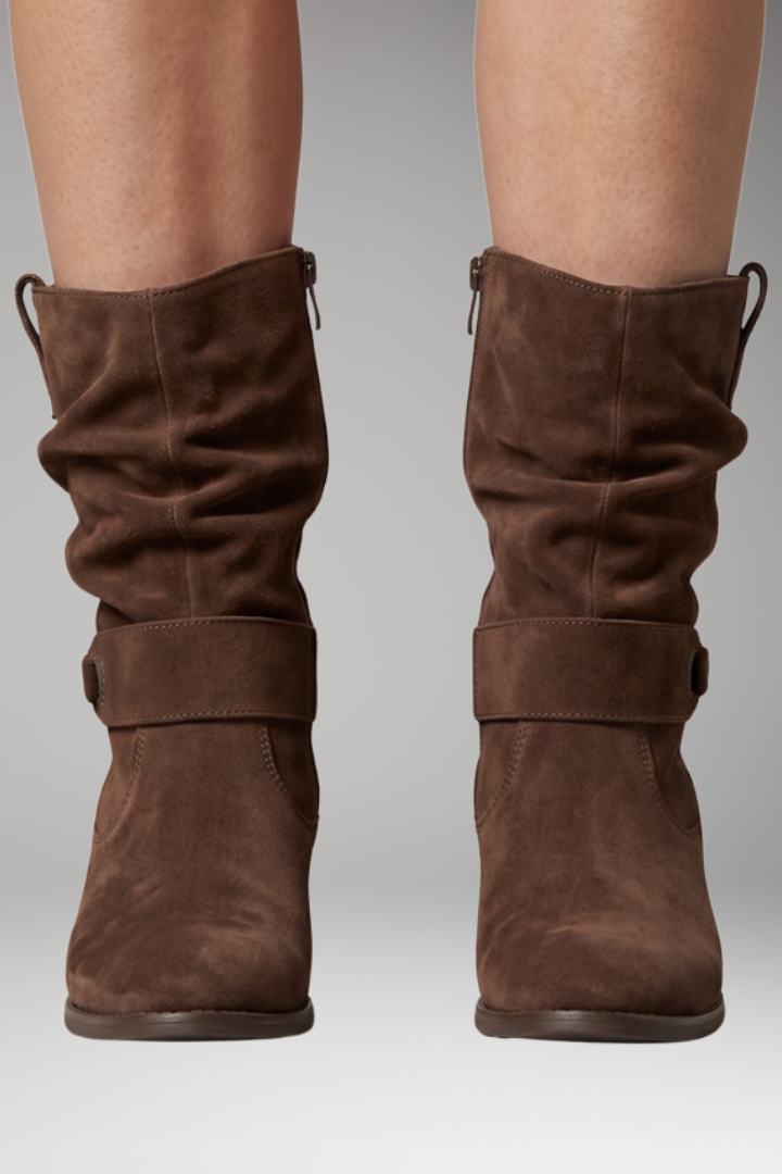Emma | Boots with Side Zippers and Slouchy Fit