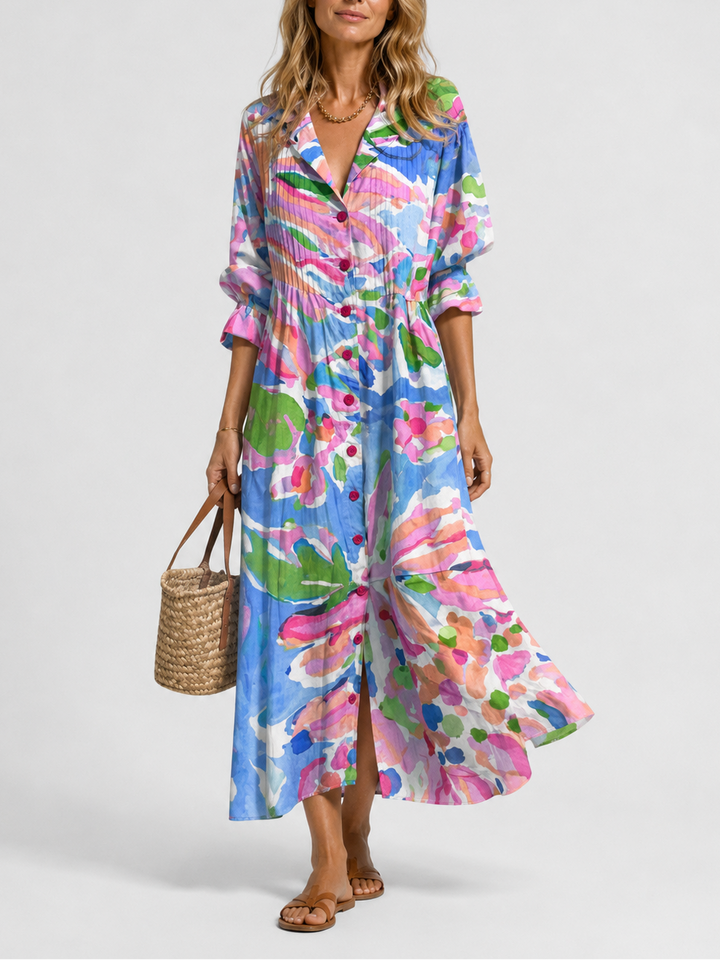 Addison | Relaxed Printed Shirt Dress