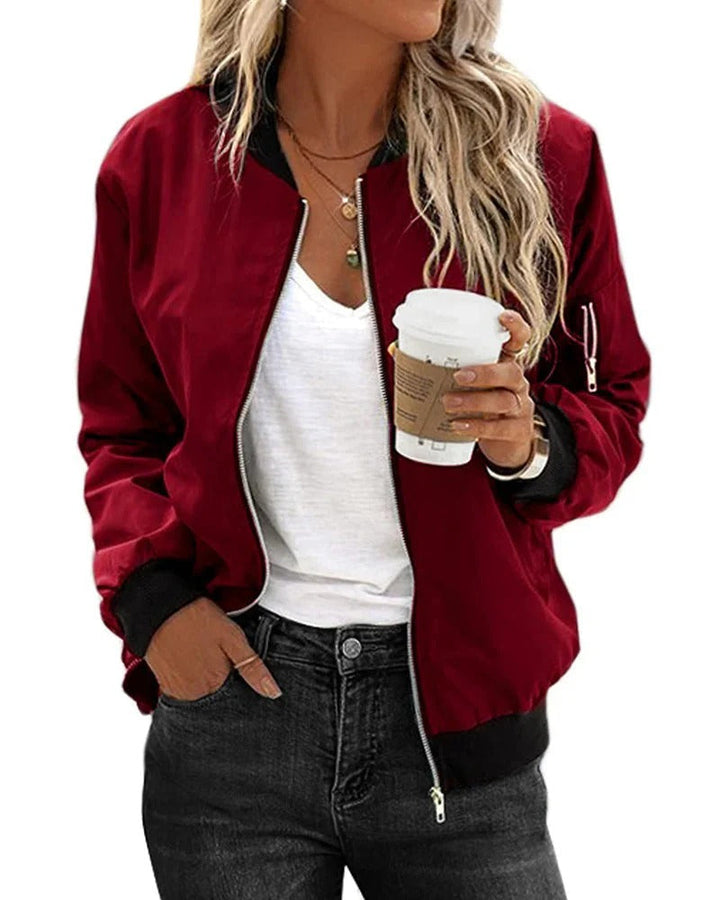 Chiara | Classic Zip Bomber Jacket