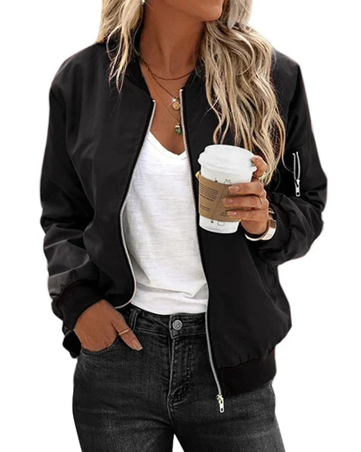 Chiara | Classic Zip Bomber Jacket