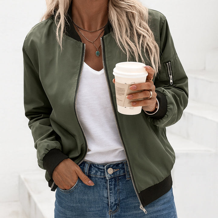 Chiara | Classic Zip Bomber Jacket