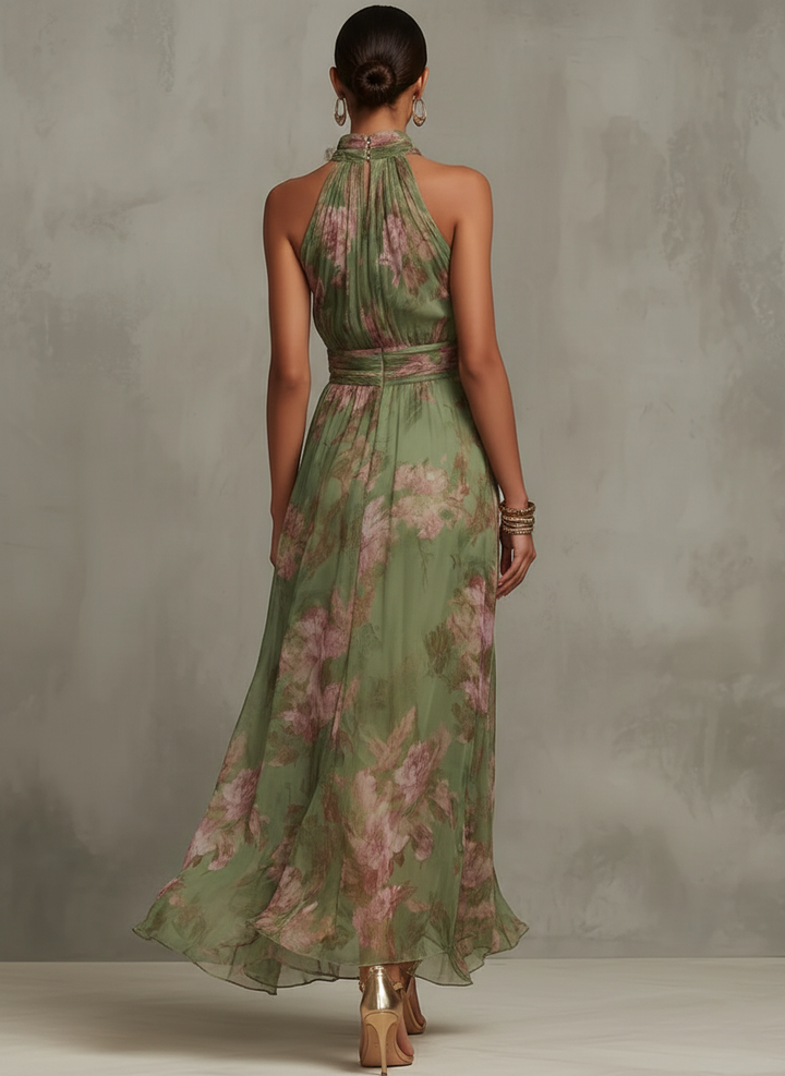 Jacinta – Floral Halter Maxi Dress