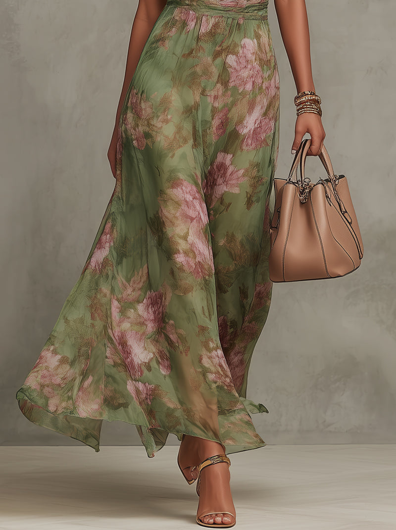 Jacinta – Floral Halter Maxi Dress