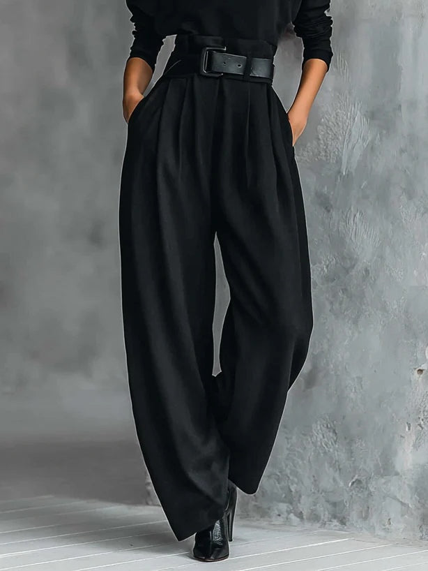 CLAIRE | BELTED WIDE-LEG JUMPSUIT