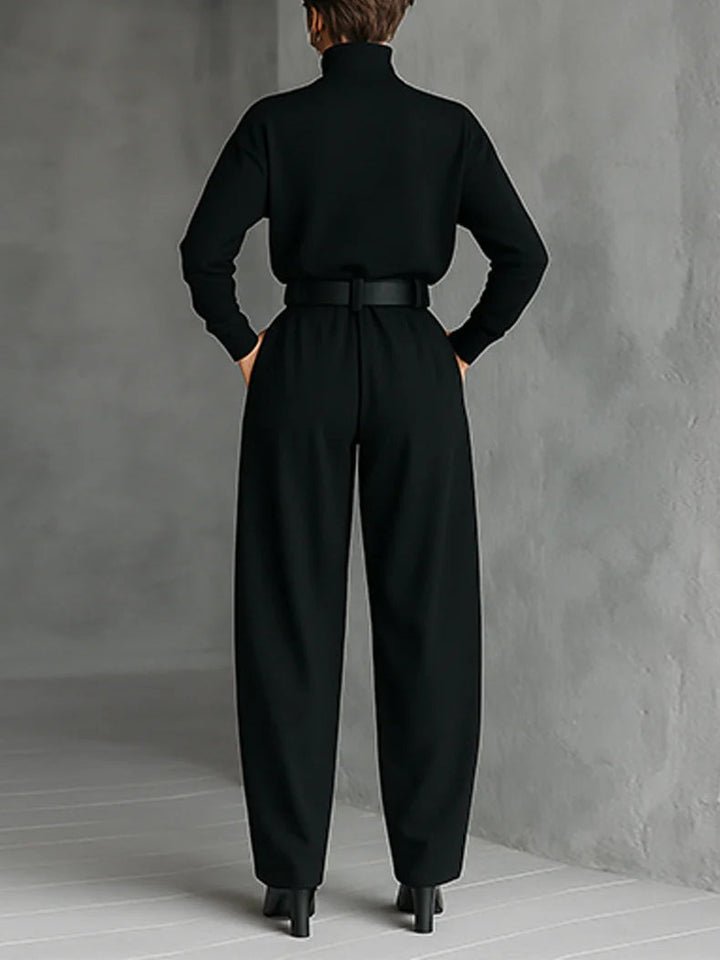 CLAIRE | BELTED WIDE-LEG JUMPSUIT