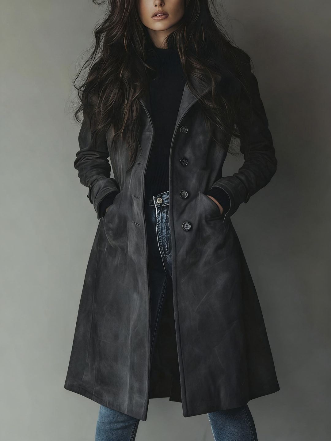 Héloïse | Trench Vintage en Daim