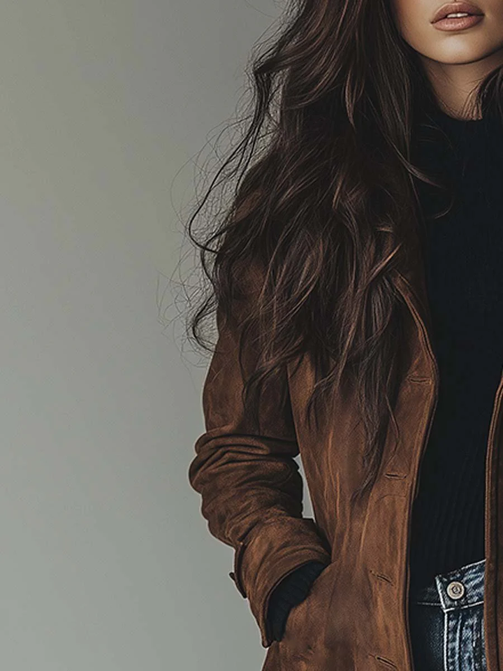 Héloïse | Trench Vintage en Daim