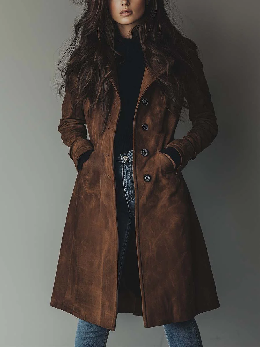 Héloïse | Trench Vintage en Daim