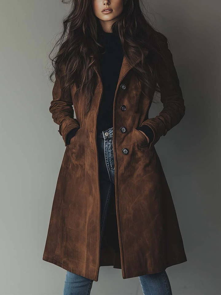 Héloïse | Trench Vintage en Daim