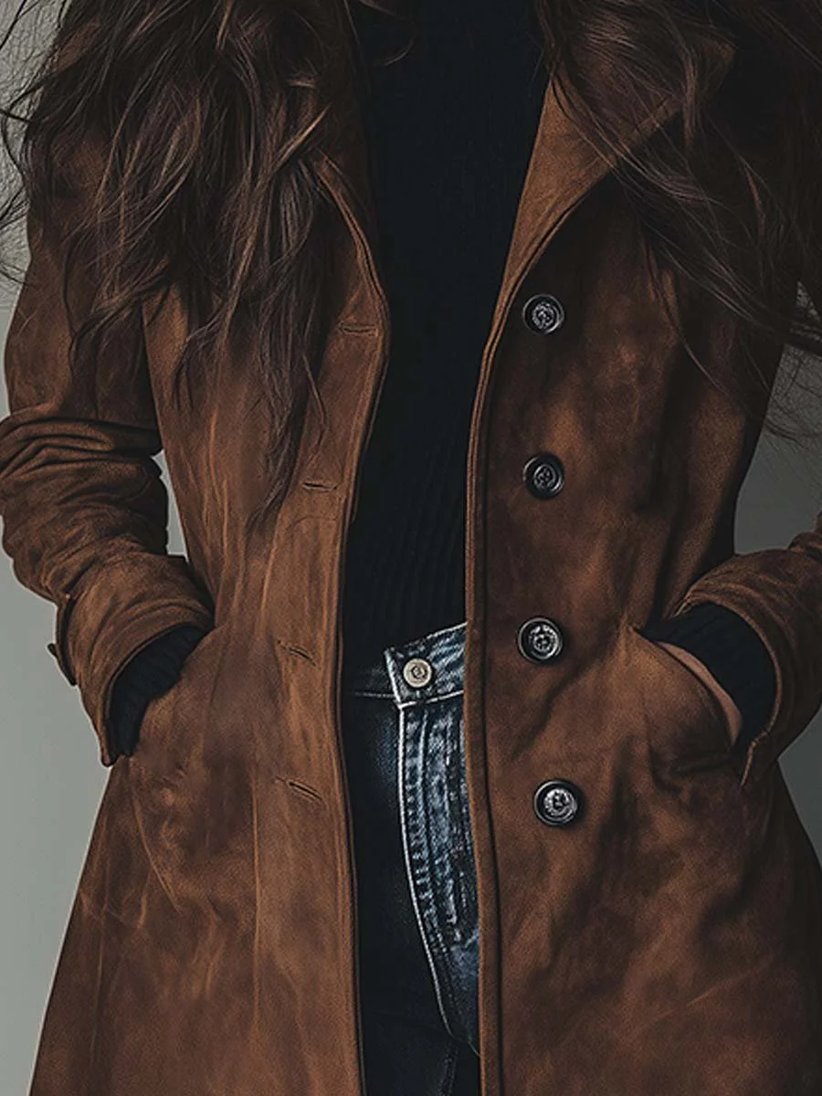 Héloïse | Trench Vintage en Daim