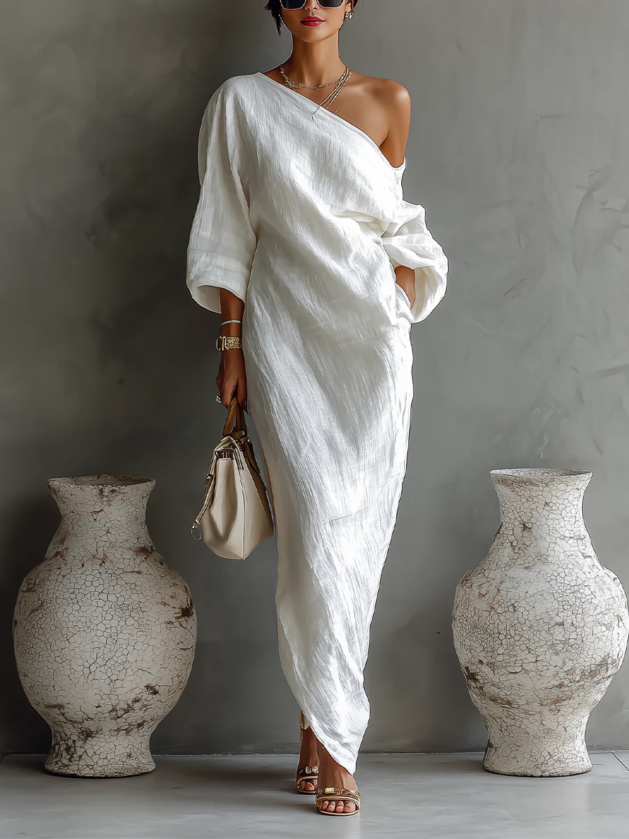 Nelle | One-Shoulder Maxi Elegance