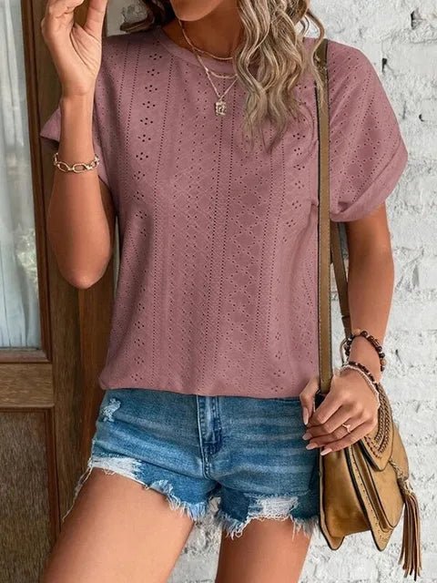 Ayla – Essential Short-Sleeve Round-Neck Top