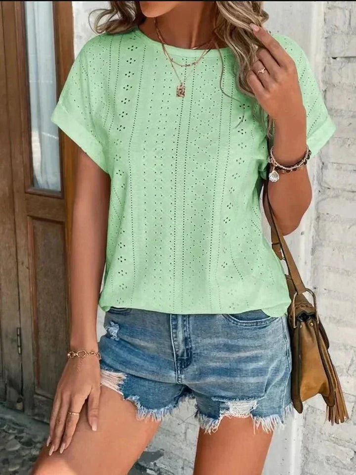 Ayla – Essential Short-Sleeve Round-Neck Top