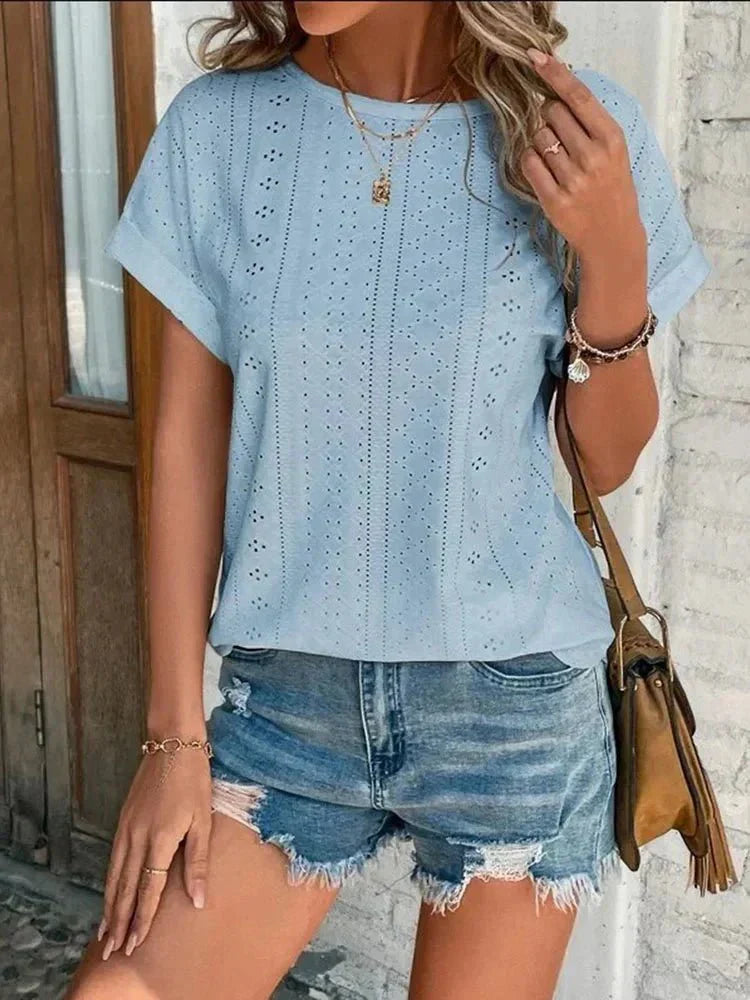 Ayla – Essential Short-Sleeve Round-Neck Top