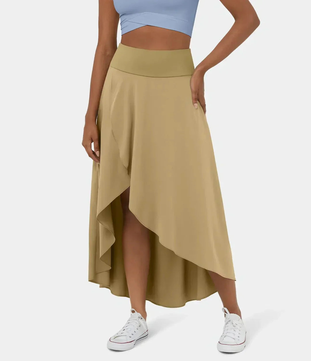 Sia – High-Waisted Maxi Skirt with Built-In Shorts