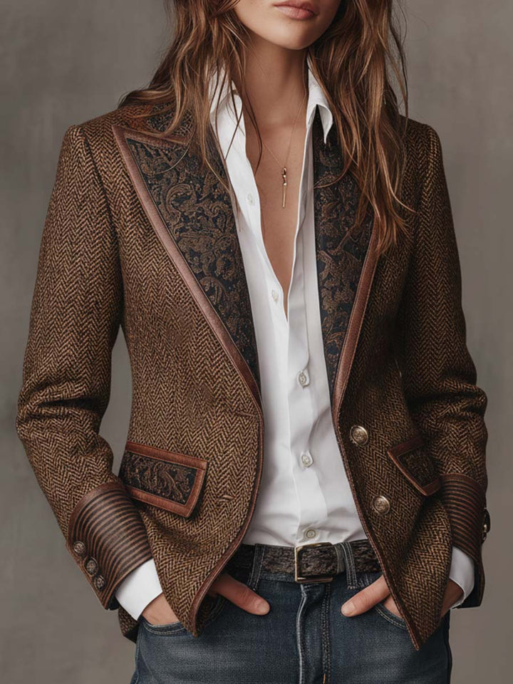 Thea | Houndstooth Blazer