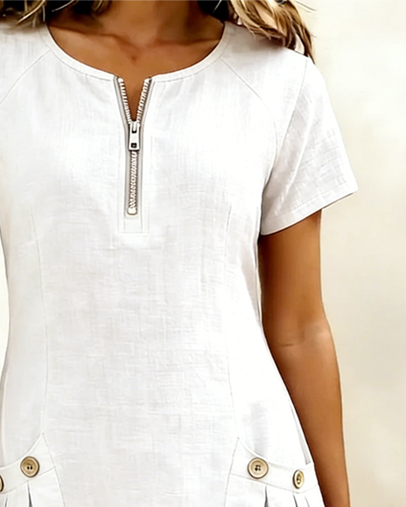 Close-up of white dress&