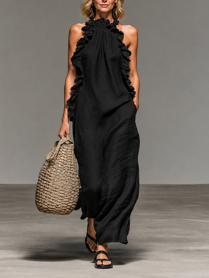 Emma | Soft Ruffle Maxi Dress
