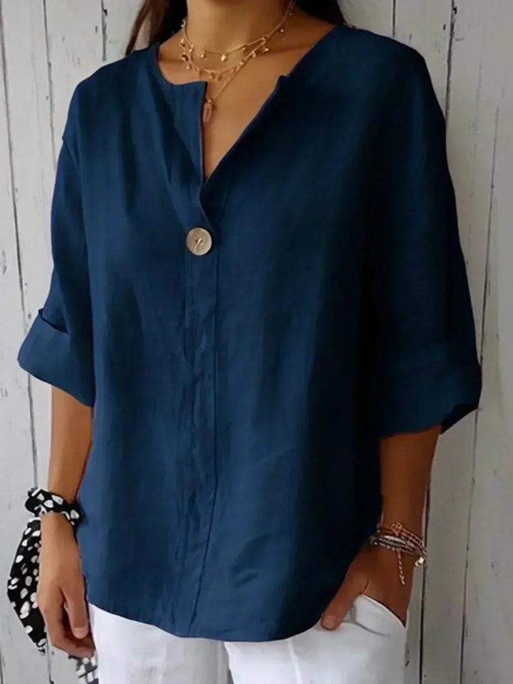 Zamma – Relaxed V-Neck Top
