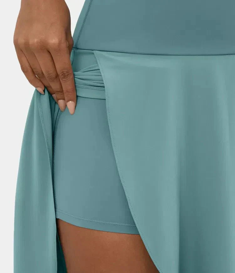 Sia – High-Waisted Maxi Skirt with Built-In Shorts