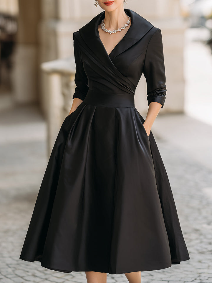 VICTORIA | COLLARED MIDI DRESS