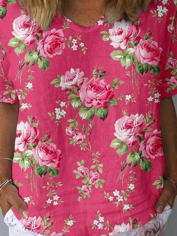 Lisa – Floral Loose-Fit Short-Sleeve Shirt
